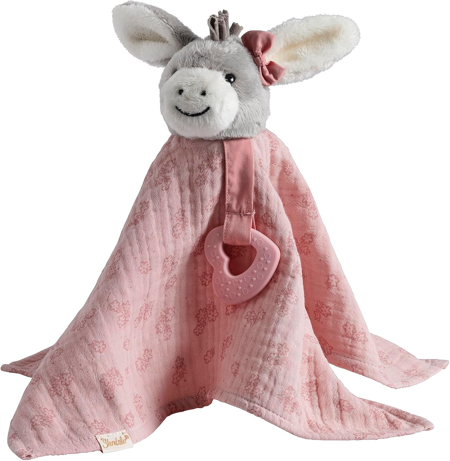 Sterntaler Emmi Girl Flora Comforter Donkey Comforter Pink, Baby Gift
