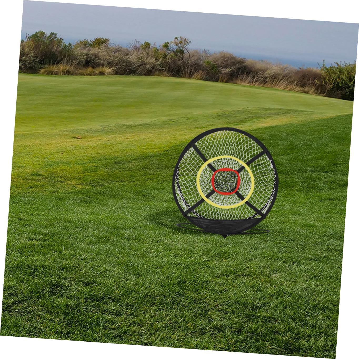 Mikikit Golf Practice Net with High Resilience Material and Advanced Ball Capture System Easy Setup and Portable Chipping Mat for Indoor Outdoor Backyard Training