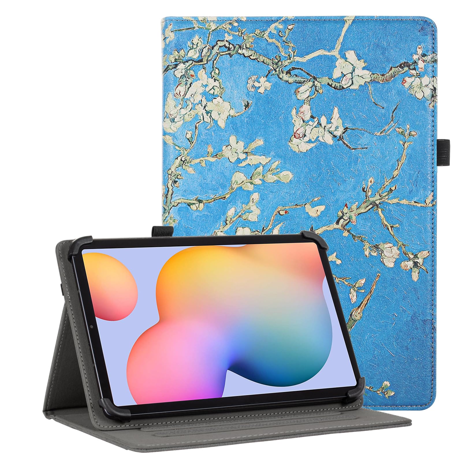 10.1 Inch Tablet Case Universal Cover for Doogee U11/U11 Pro/Tab G6/Tab A9 10 Inches/A9 Pro+ 11 Inch Tablet Case, Flowers