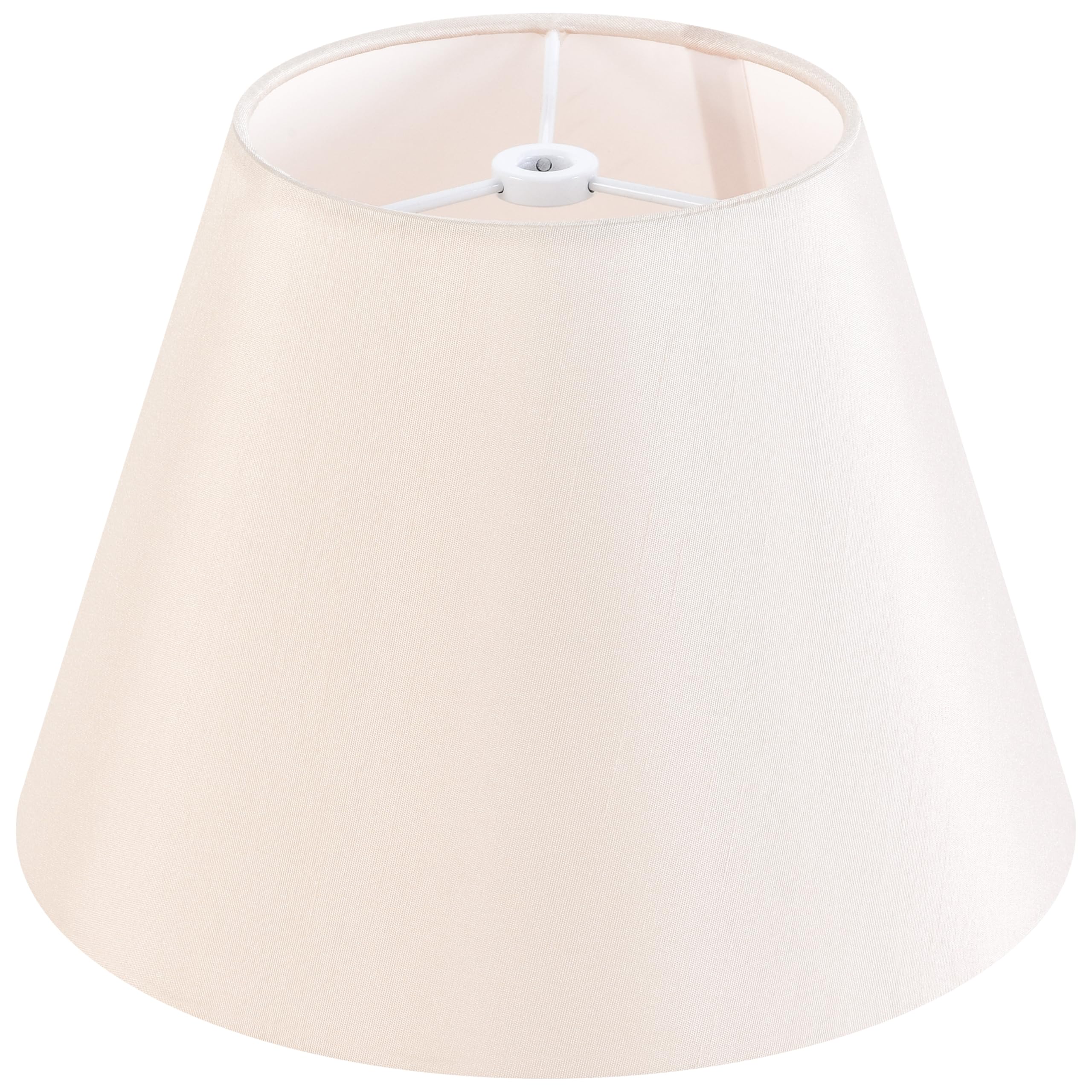 GOSO Small Cream-White Lamp Shade for Table Lamps Wall Lamps-5" Top × 9" Bottom × 6.4" High(Spider) Natural Cream Faux Silk Drum Lampshade Replacement Farmhouse Modern Barrel No Assembly Required