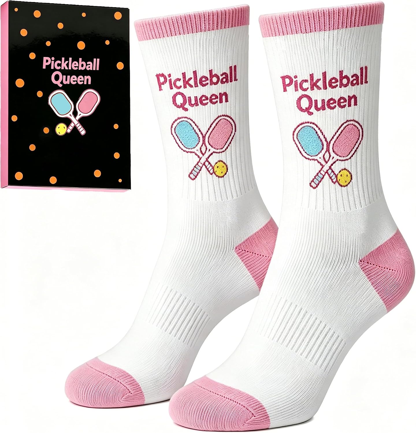 Pickleball Socks for Women Fun Pickleball Theme Christmas Gift
