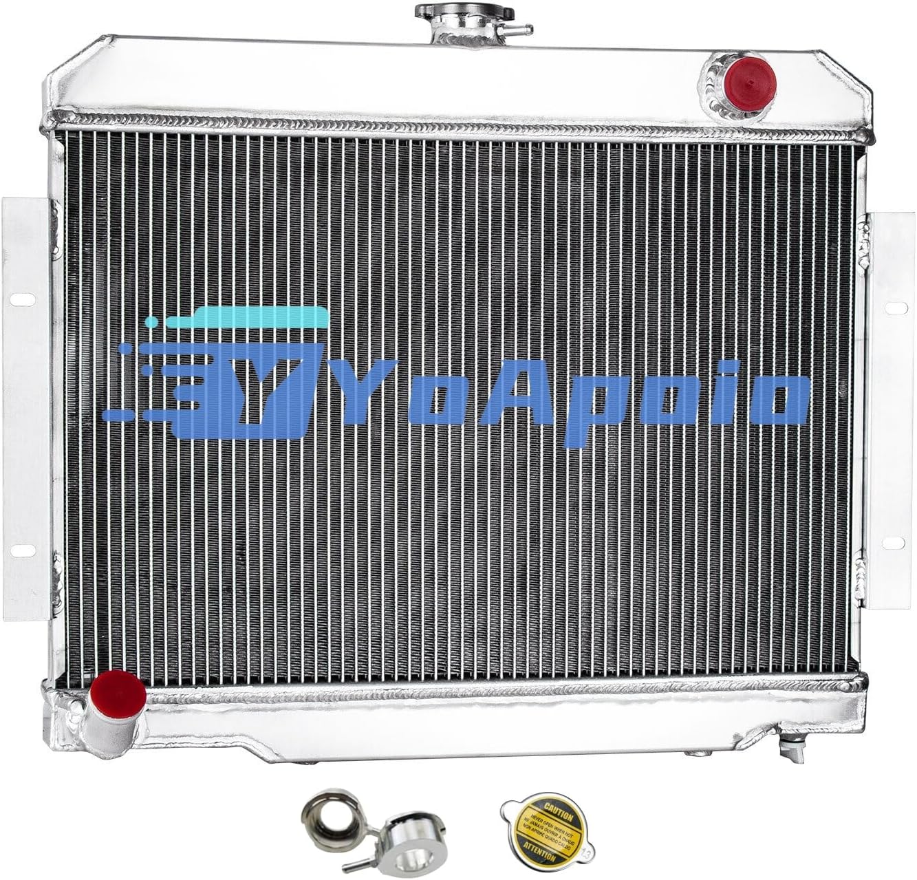 3 Row Aluminum Radiator for 1972-1986 Jeep CJ5 CJ6 CJ7 1981-1985 Scrambler 3.8L 4.2L 5.0L, Full Performance Aluminium Radiators, Automotive Replacement Radiator