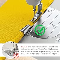 Vista 2 de TIGARI Pie Prensatelas de Dobladillo Enrollado, Pie de Coser de Dobladillo Enrollado, Pie de Presión de Dobladillo Enrollado de 7/8/9/10mm de Ancho