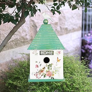 Vintage Hanging Birdhouses for Outdoors Metal Bird Houses for Outside Un...