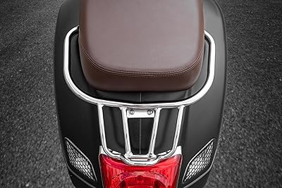 حامل الأمتعة الخلفي للدراجات النارية متوافق مع Vespa GTS300 GTS250 GTV300 GTS 300250 GTV 300 GTS-250 GTS-300 GTS-300 2008-2022 رف تخزين الذيل دعم عربة الركاب (الكروم)