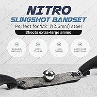 Vista 4 de SimpleShot 5 piezas de bandas de honda profesionales y potentes, bandas elásticas planas para catapulta de tiro
