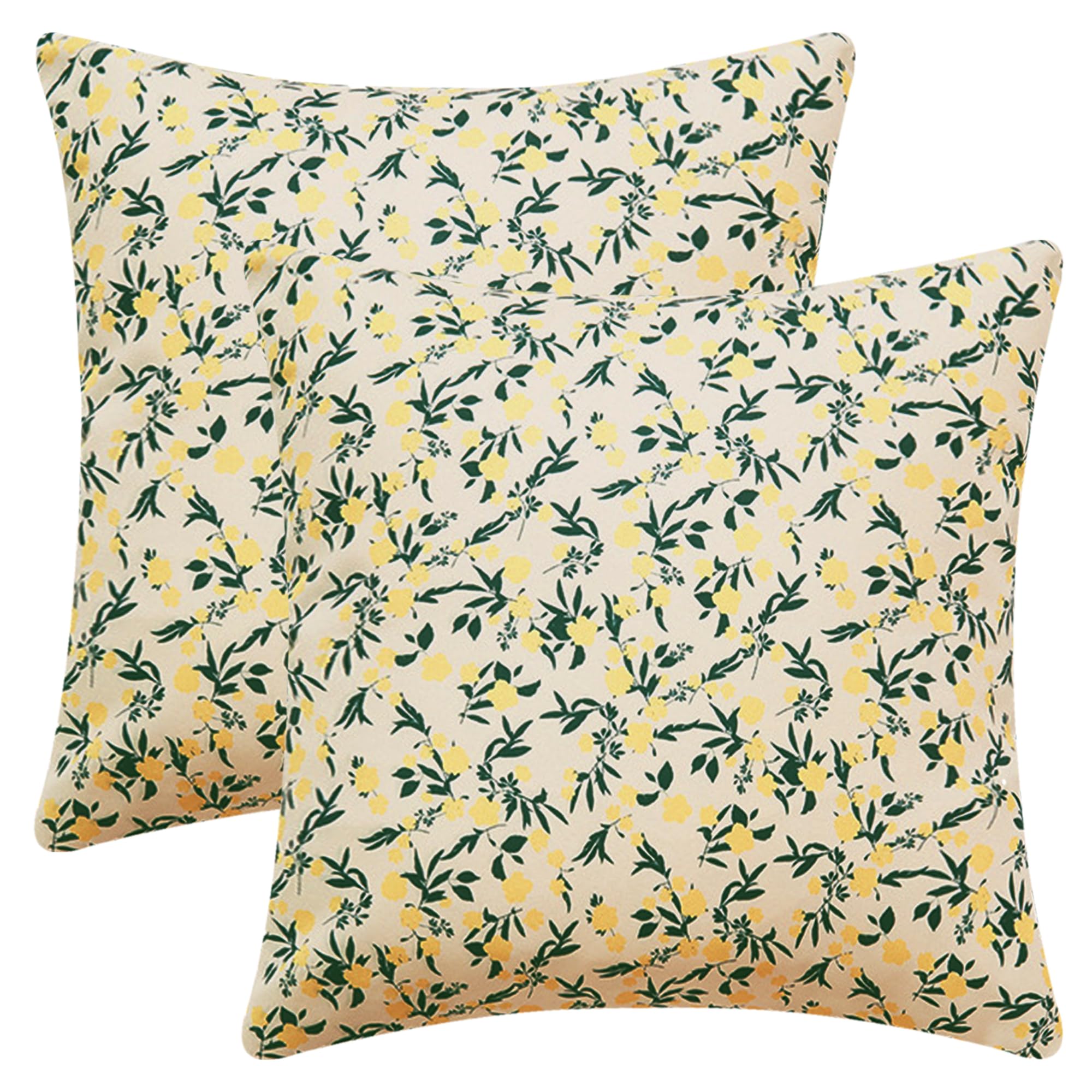HMETOL 2 Pcs Classical Floral Decoration Throw Pillow Cover Pattern Pillow Cases for Outdoor Indoor Flower-3 45 x 45 cm