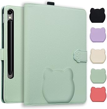 for Galaxy Tab S10/S9 FE/S9/S8/S7 Case - Book-style Tablet Full Protection Cover Fits Samsung Galaxy S9 11 Inch - Cute Simple Tablet Case SM-X510 X516B X710 X716B with Card Pocket Stand