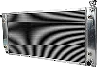 Vista 48 de 26mm AA5052 Kit de radiador de aluminio+cubierta de ventilador+relé de ventilador de termostato Compatible con 1984-2001 J-eep Cherokee XJ Comanche