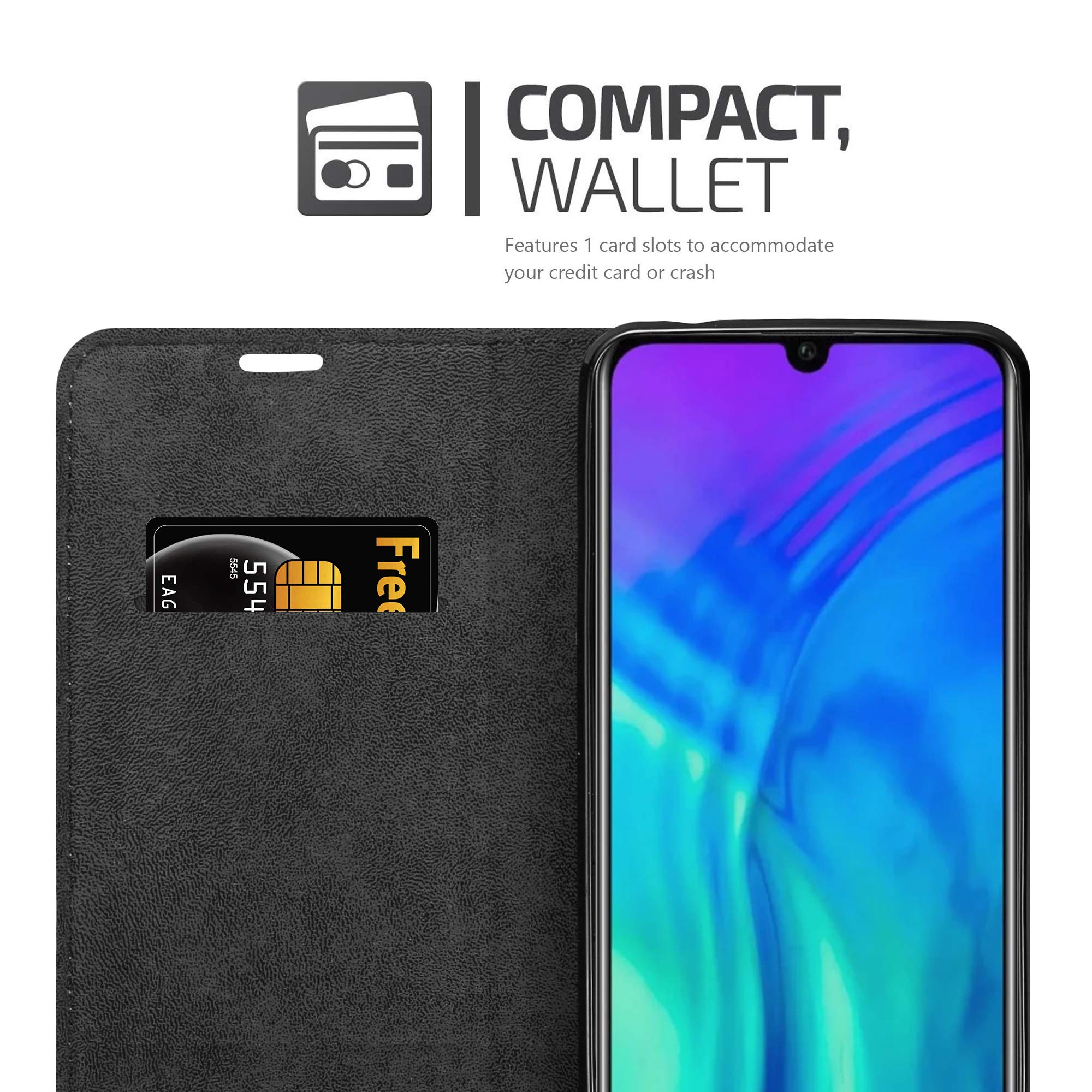 Cadorabo Cover Libro Per Honor 20 LITE: Portafoglio Rossa Con Chiusura Magnetica E Slot Porta Carte - 5