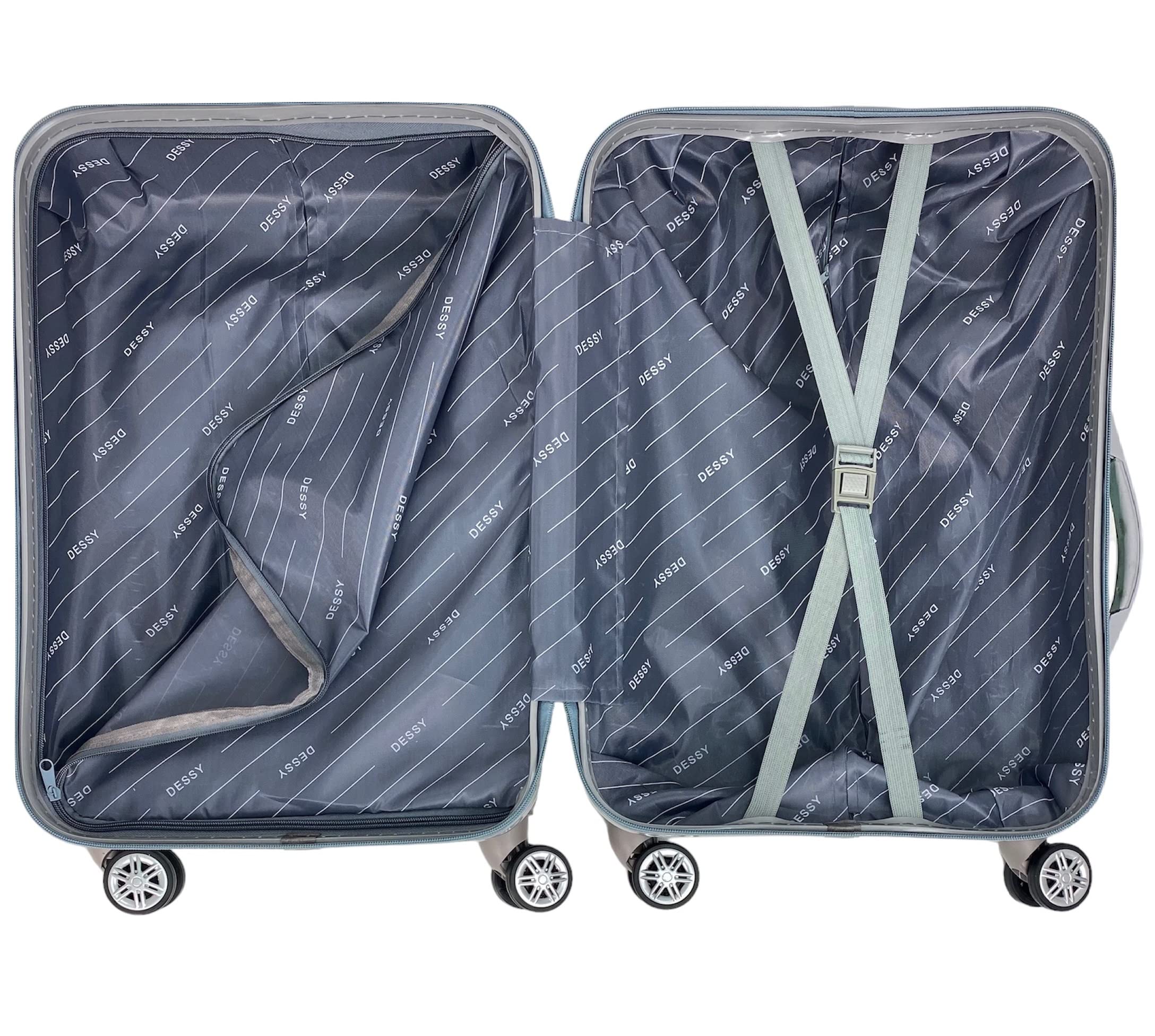 Maleta de Cabina Equipaje de Mano Trolley Viaje Avion rígida 4 Ruedas giratorias pequeña 55x35x22cm Compatible con Todas Las aerolíneas (Plata)