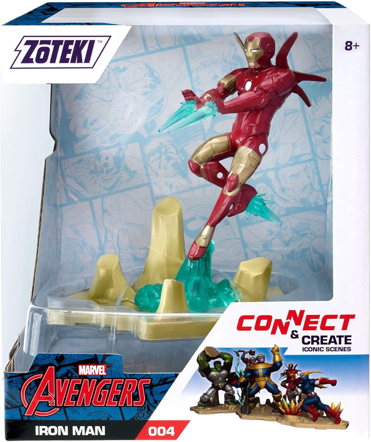 Avengers Series 1-4” Iron Man Collectible - Inspired By ‘Infinity’ - Collect Them All: Fan Favorite Characters Thor, Hulk, Captain America, Captain Marvel, Thanos, Mystery Chase Variant