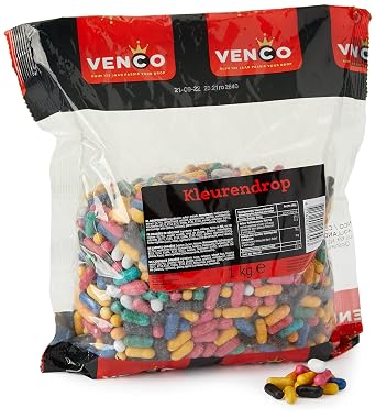 Venco Dutch Small Torpedoes Coloured Kleurendrop Liquorice 1 kg