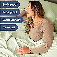 Vista 4 de Juego de sábanas tamaño individual de 3 piezas, cómodas, transpirables y refrescantes, sábanas de lujo de hotel para mujeres y hombres, bolsillos