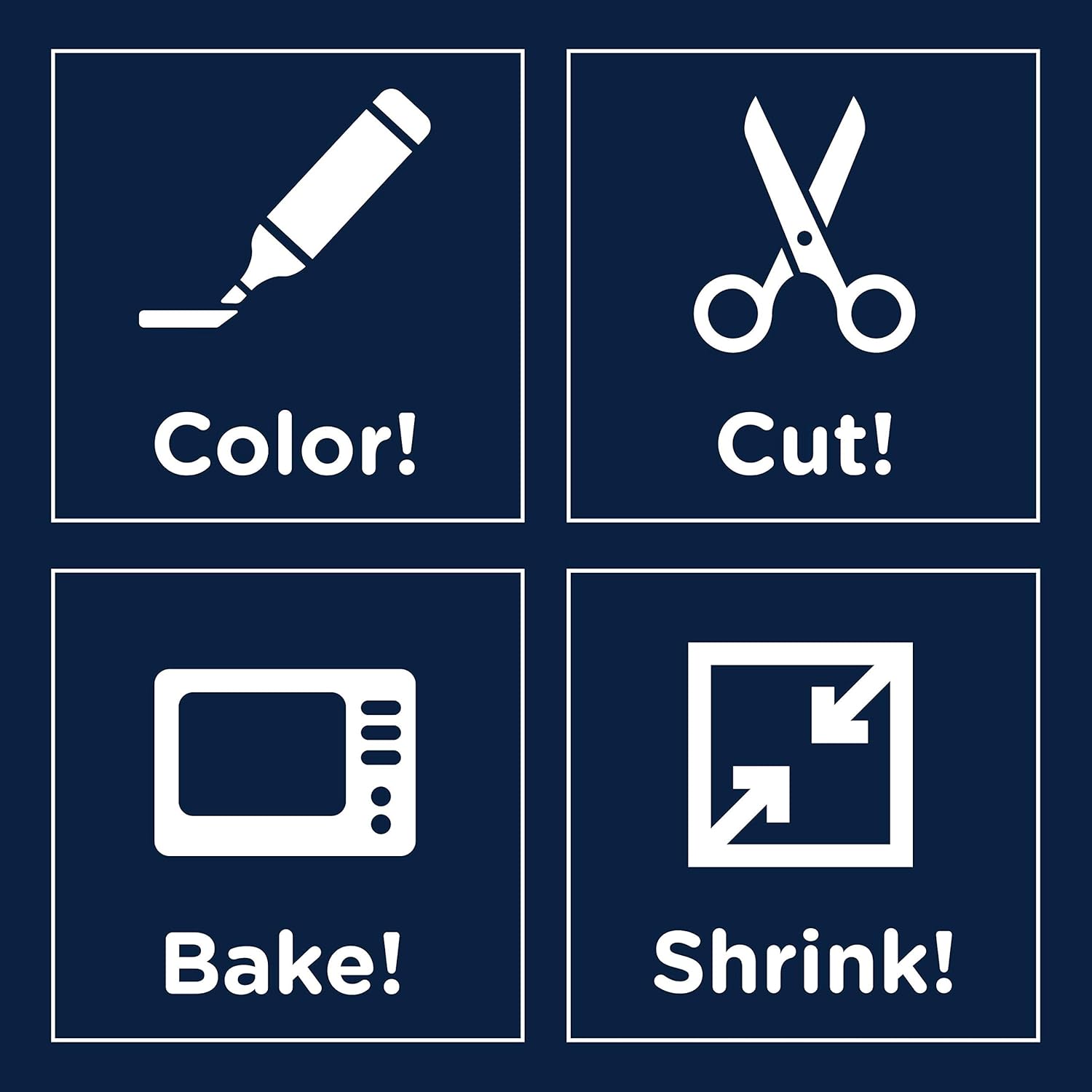 Just Play Shrinky Dinks Creative Pack, 10 Crystal Clear Sheets, Kids Arts and Crafts Activity Set, Kids Toys for Ages 6 Up