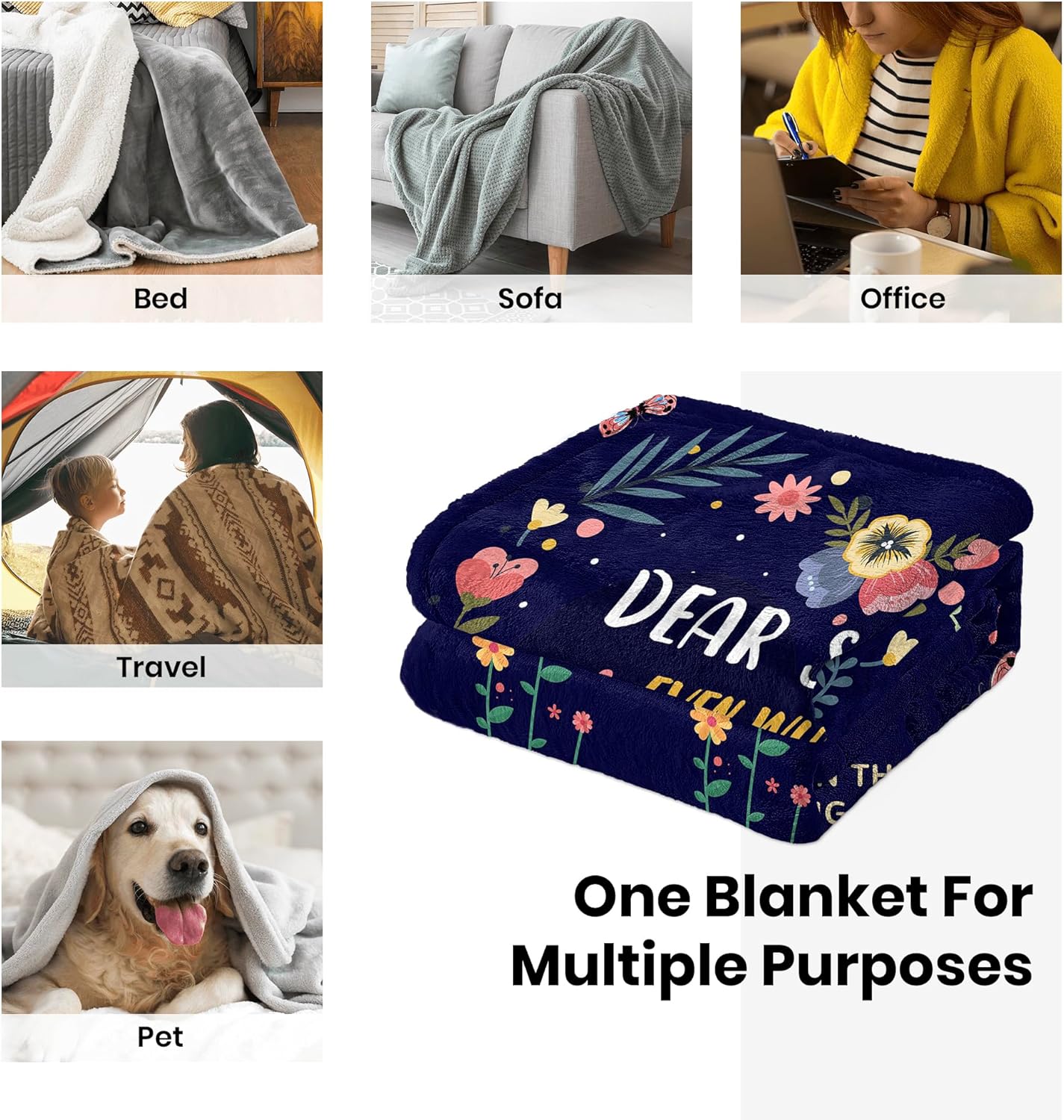 Sister Gifts Blanket, Sister Gifts from Sisters, Sisters Birthday Valentines Presents Throw Blanket 60'' x 50'' - Image 7