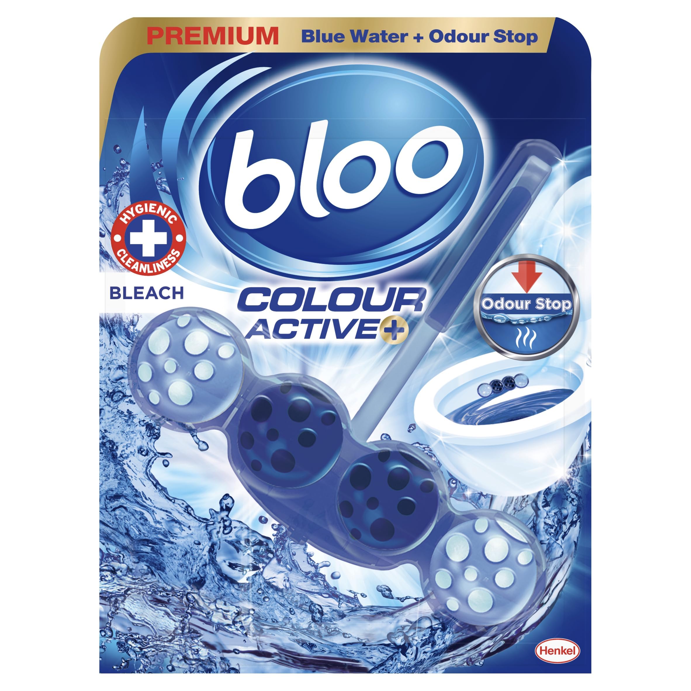Bloo Power Active Balls Bleach โ Advanced Rim Block with Cleaning Foam, Anti-Limescale Protection, and Extra Freshness
