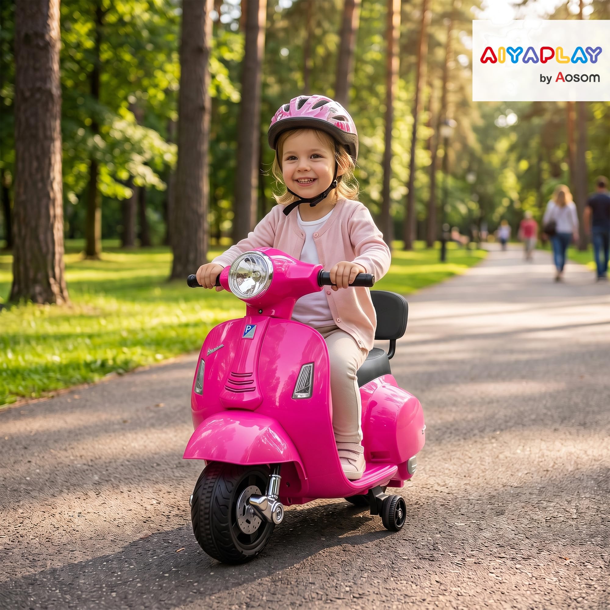 AIYAPLAY Elektryczny motocykl dziecięcy Mini Vespa GTS 6 V motocykl