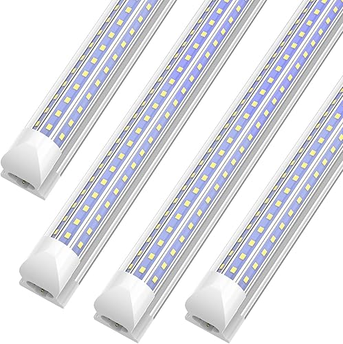 SHOPLED Tubo de luz LED de 90 W y 8 pies, 11700LM 6000K, forma de D, alto rendimiento, cubierta transparente, enlazable, luces de taller de garaje disponible en Yaxa Venezuela