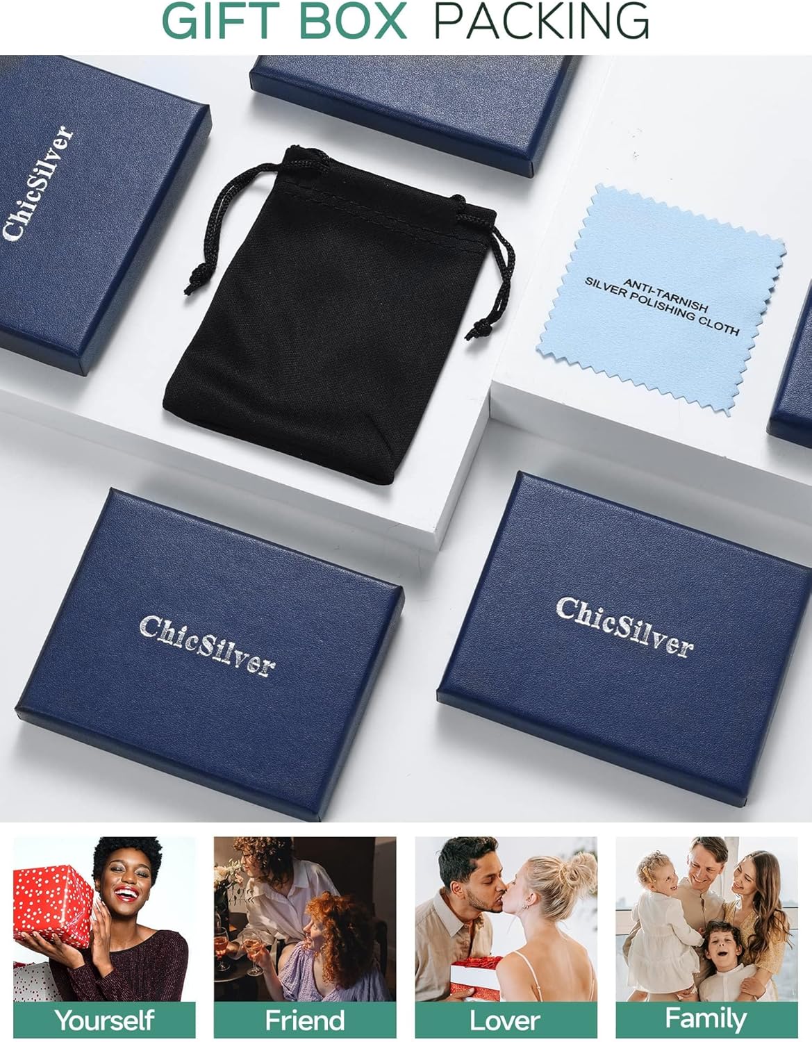 ChicSilver 925 Sterling Silver Viking Rune Natural Black Onyx Stud Earrings For Women Men - Image 9