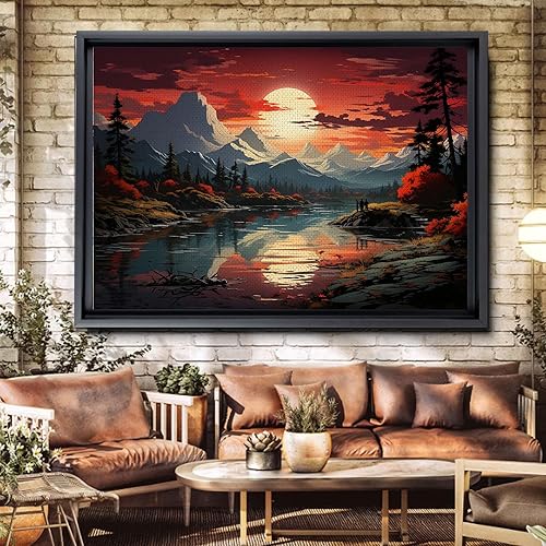 Miniatura 5 de Mountain Sunset print print Art Print  Sunset Mountain Scene  printable Art  Modern Art  Minimalist Art  Nature Art  Landscape