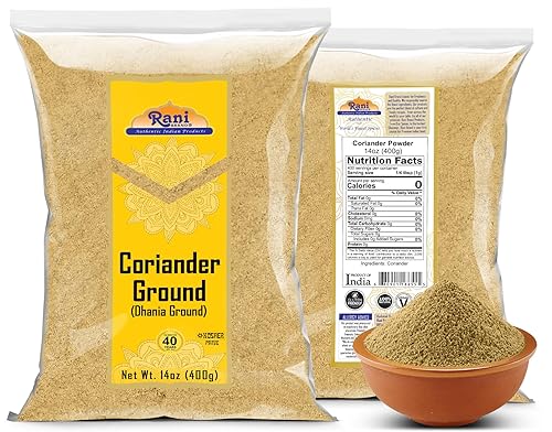 Miniatura 8 de Rani - Polvo molido de cilantro (Dhania india), especia de 14 onzas (14.11oz)  totalmente natural  Sin sal  Vegano  Sin colores  Apto para gluten