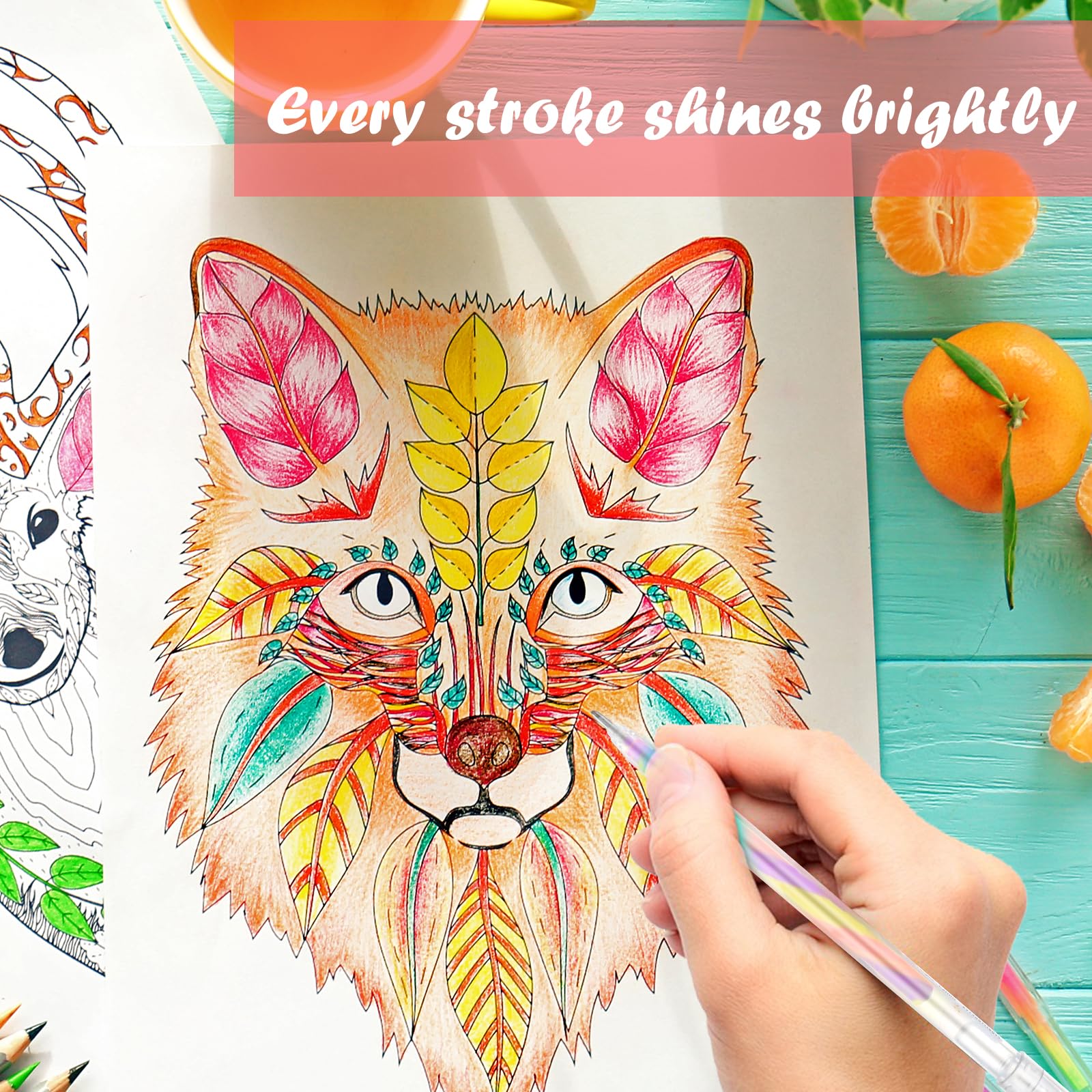 Fourniture Dessin Gribouillage Adulte Enfant Stylos Gel Paillettes  Arc-en-ciel Amaxiu - Lot De 6 - 3 Couleurs Mélangées - 1,2mm - Encre Fluide  Amaxiu Stylos Gribouillage, image size:1600x1600