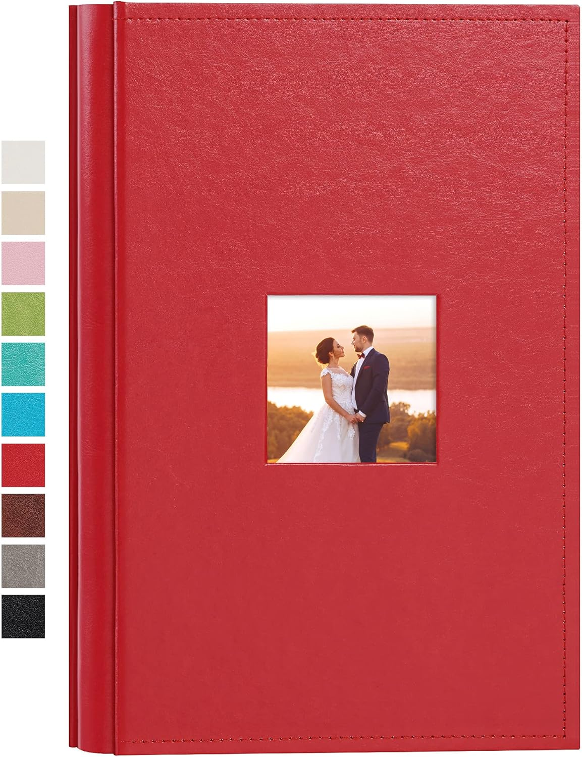 potricher Photo Album 4x6 1000 Photos Leather Cover Large Capacity Picture Albums with 1000 Horizontal and Vertical Pockets for Family Wedding Anniversary and Baby (Brown)