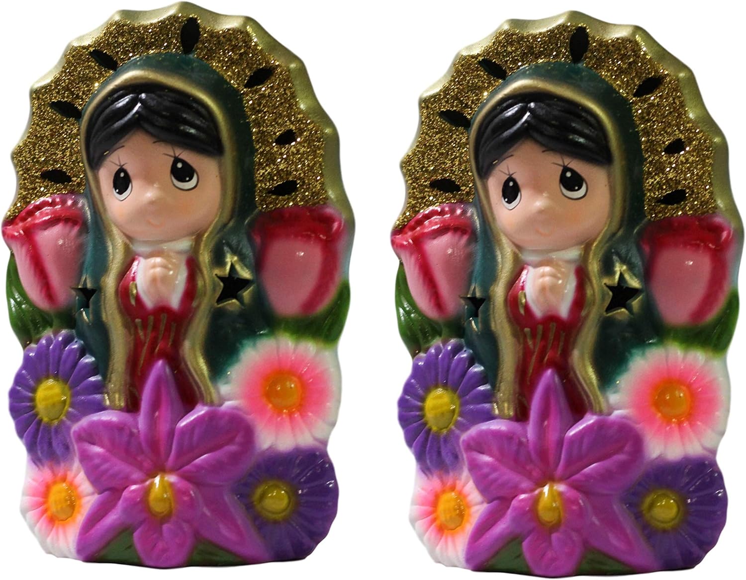 2 lámparas de virgen de guadalupe recuerdo virgen