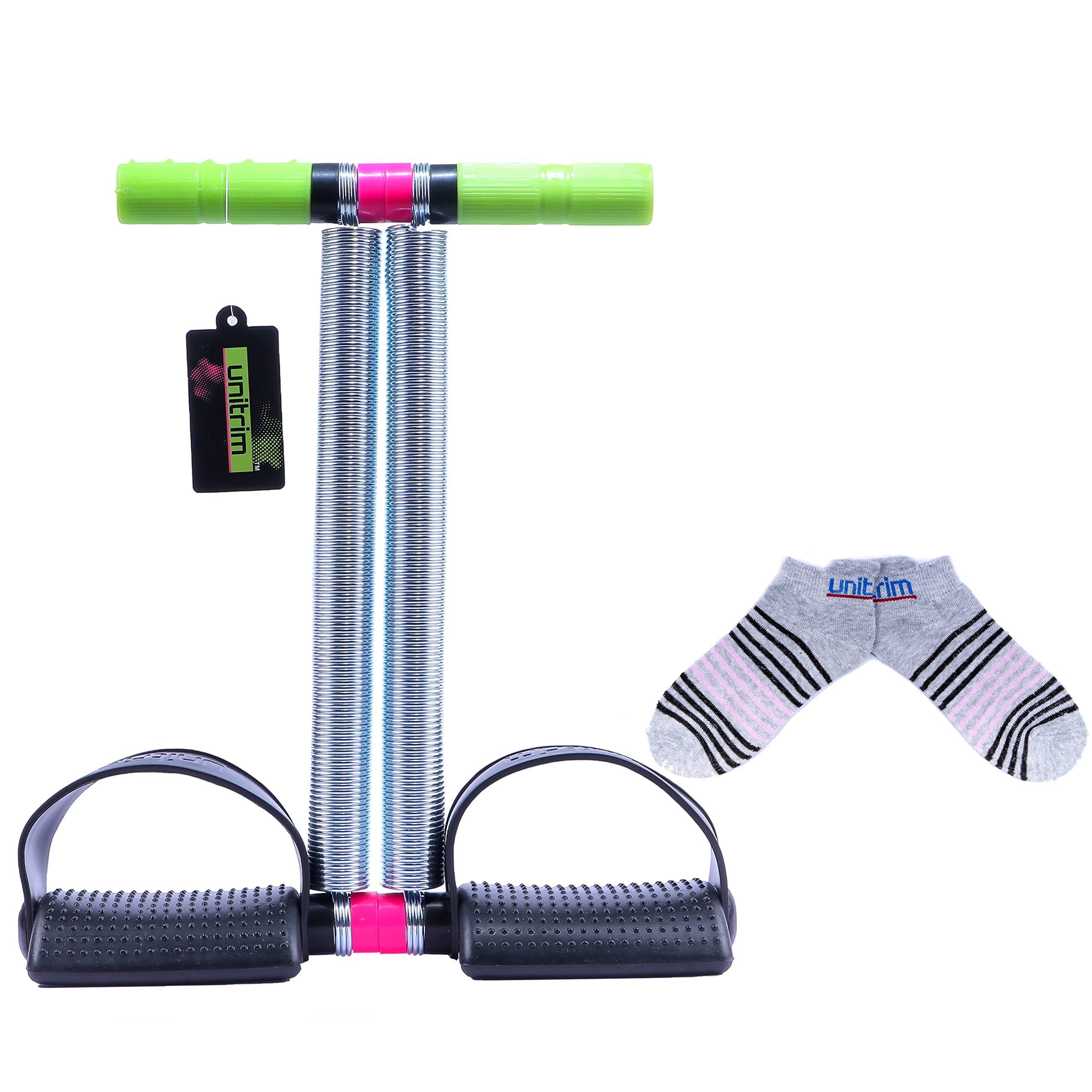 unitrim Double Spring Tummy Trimmer for Female Best Ab Exerciser – No. 1 Rated Fitness Equipment for Home – Lifetime Service Warranty With Socks Free (14 Inch Spring) (B098B9VQP4) Amazon Price History, Amazon Price Tracker