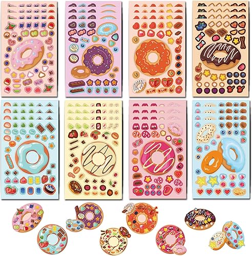 24 hojas de calcomanías para hacer tus propios animales, hacer una cara para niños pequeños con safaris de mar y animales de fantasía, manualidades,