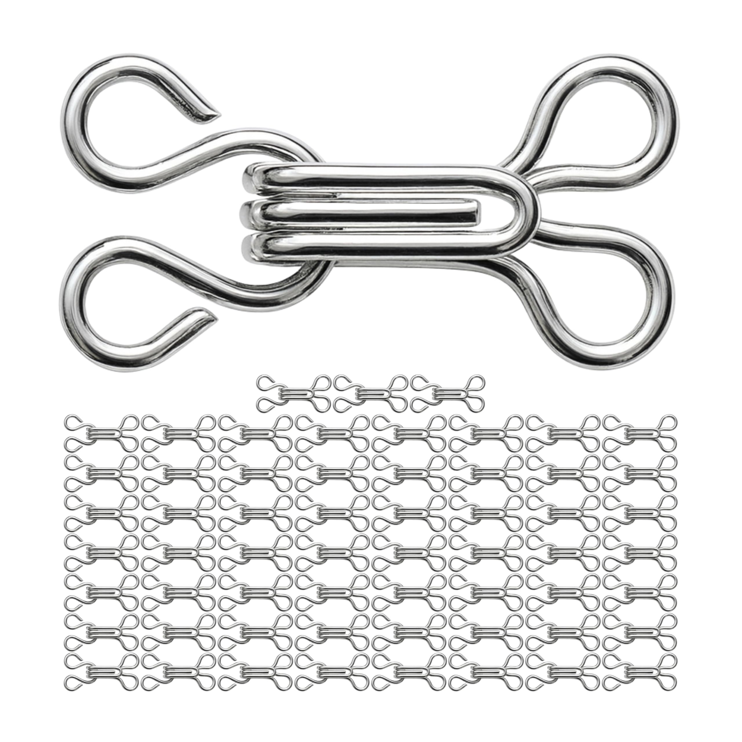 Nastro con gancio e occhiello spesso, chiusura per corsetto, spaziatura