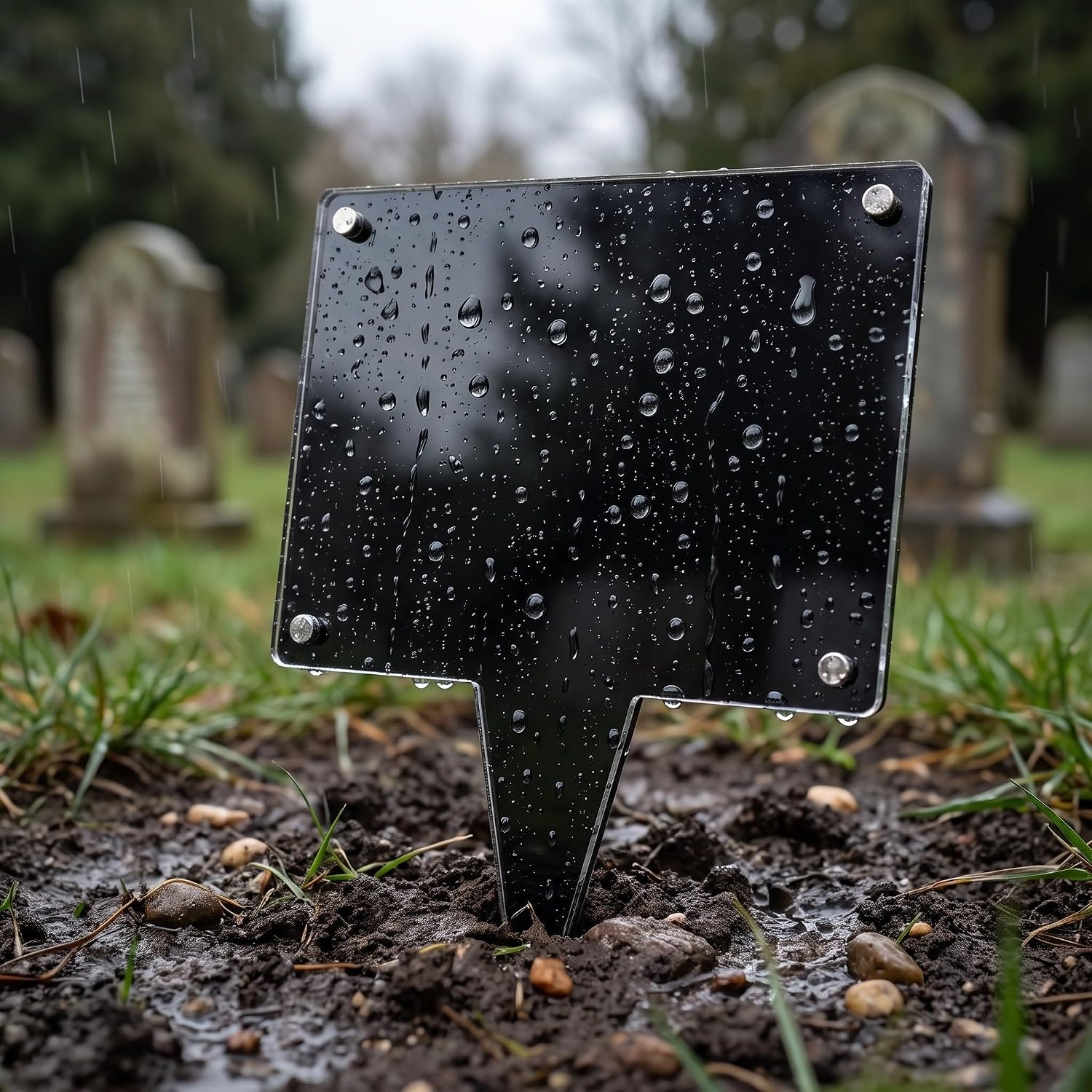 Waterproof Picture Frame for Grave with Ground Stake, 11x9 Acrylic and Metal Memorial Photo Holder with Scratch-resistant Surface, Weatherproof and Easy to Use Outdoor Cemetery