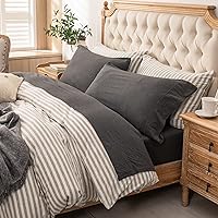 Vista 6 de PURE ERA Sábana Encimera Plana de Punto Jersey Solamente 100% Algodón Jaspeado Tipo Camiseta Súper Suave Cómoda Transpirable