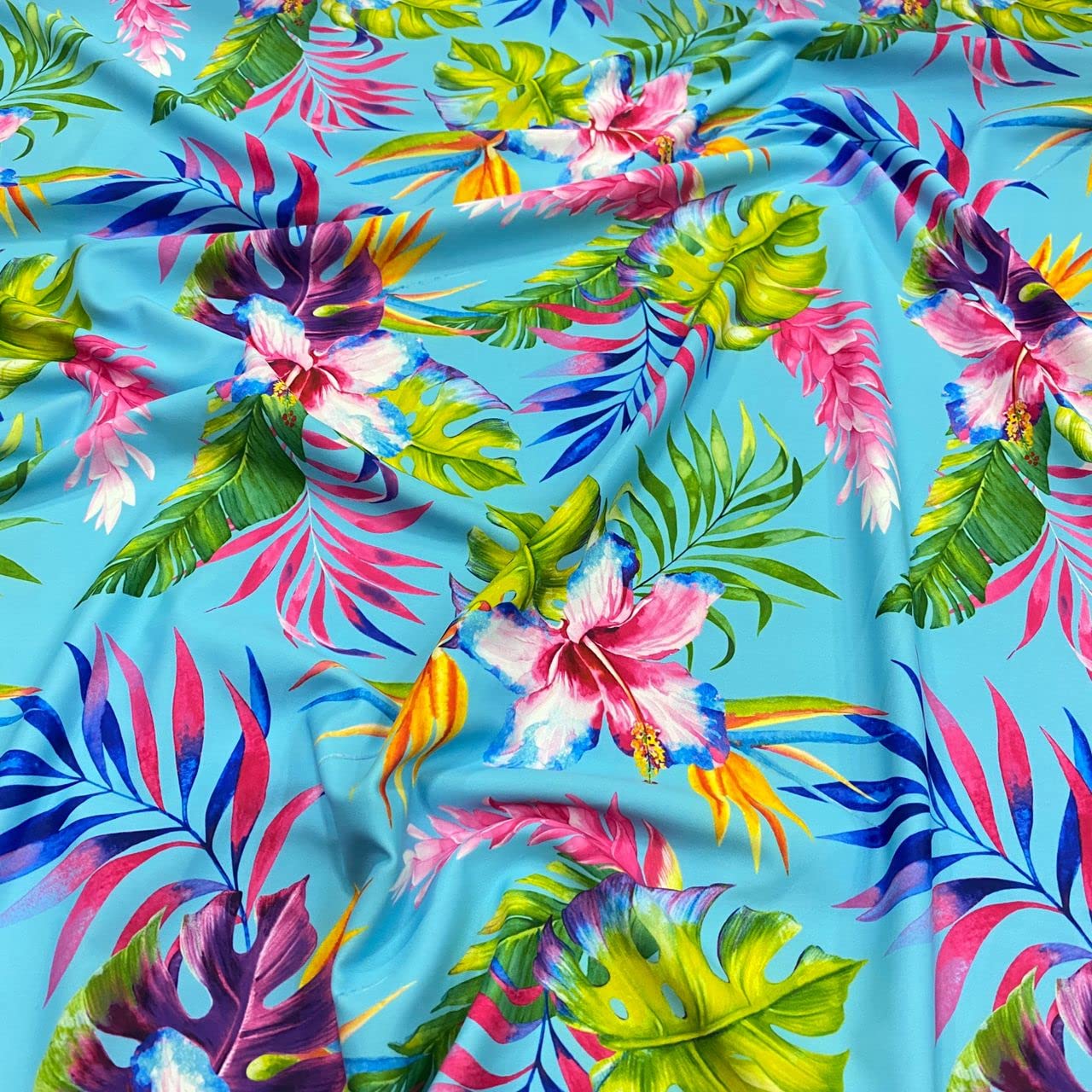 Buy Swimsuit NylonSpandex Fabric/Hawaiian Floral Print Nylon Spandex