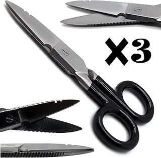 3Ã— Multi Purpose Electrician Black Scissors 5.25