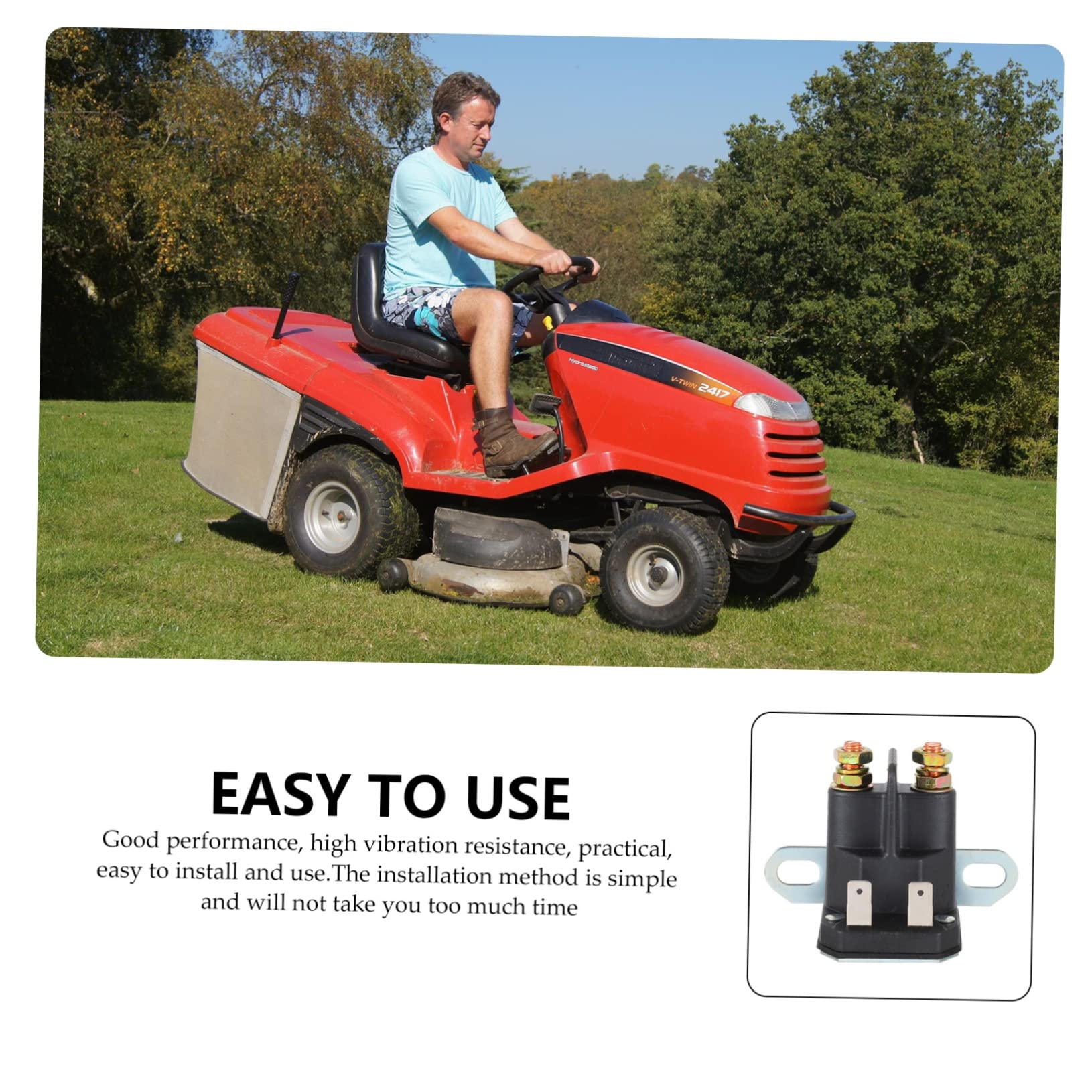 Toddmomy 2 Piezas Solenoide Durable para Cortacésped Accesorio de Repuesto para el Rendimiento de de Jardín