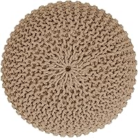 Vista 4 de REDEARTH - Puf otomano con cubierta tejida en puntada de cable