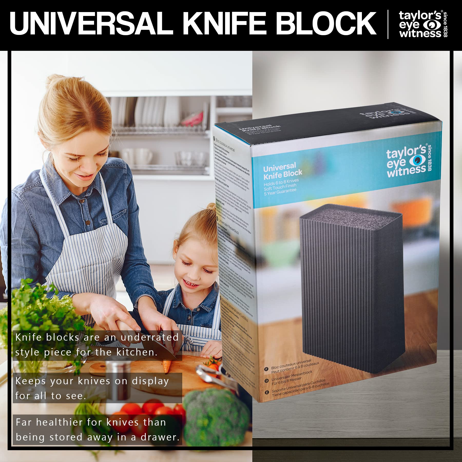 Messeraufbewahrung (Universal-Messerblock – Soft Touch)