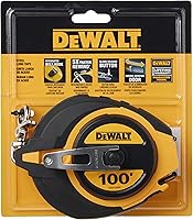 Vista 2 de DEWALT Cinta métrica, 100 pies, autobloqueo, acabado cromado sólido, agarre de goma (DWHT34036L)