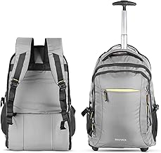 NOVEX Pacific 35 Litre Water Resistant Laptop Trolley Bags for Travel with 3 Compartments 15.6" Roller Case for Office Travel Bag for Men & Women | 2 Wheels Trolley Backpack Laptop