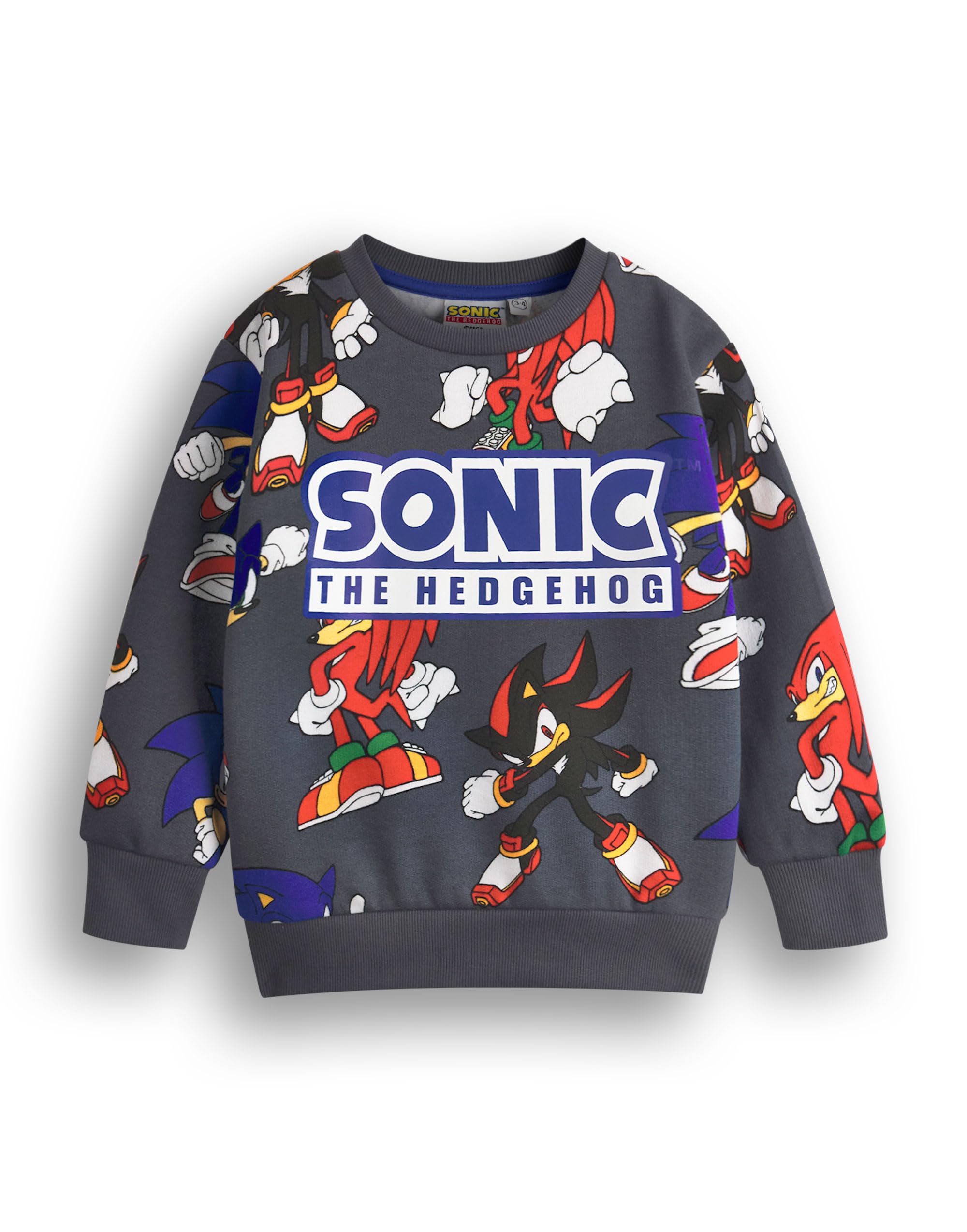 Sonic The Hedgehog Zestaw bluz i spodenek chłopięcych | Dziecięcy sweter z graficznym nadrukiem na całej powierzchni i dopasowanymi spodniami | Strój odzieżowy Shadow Knuckles dla graczy
