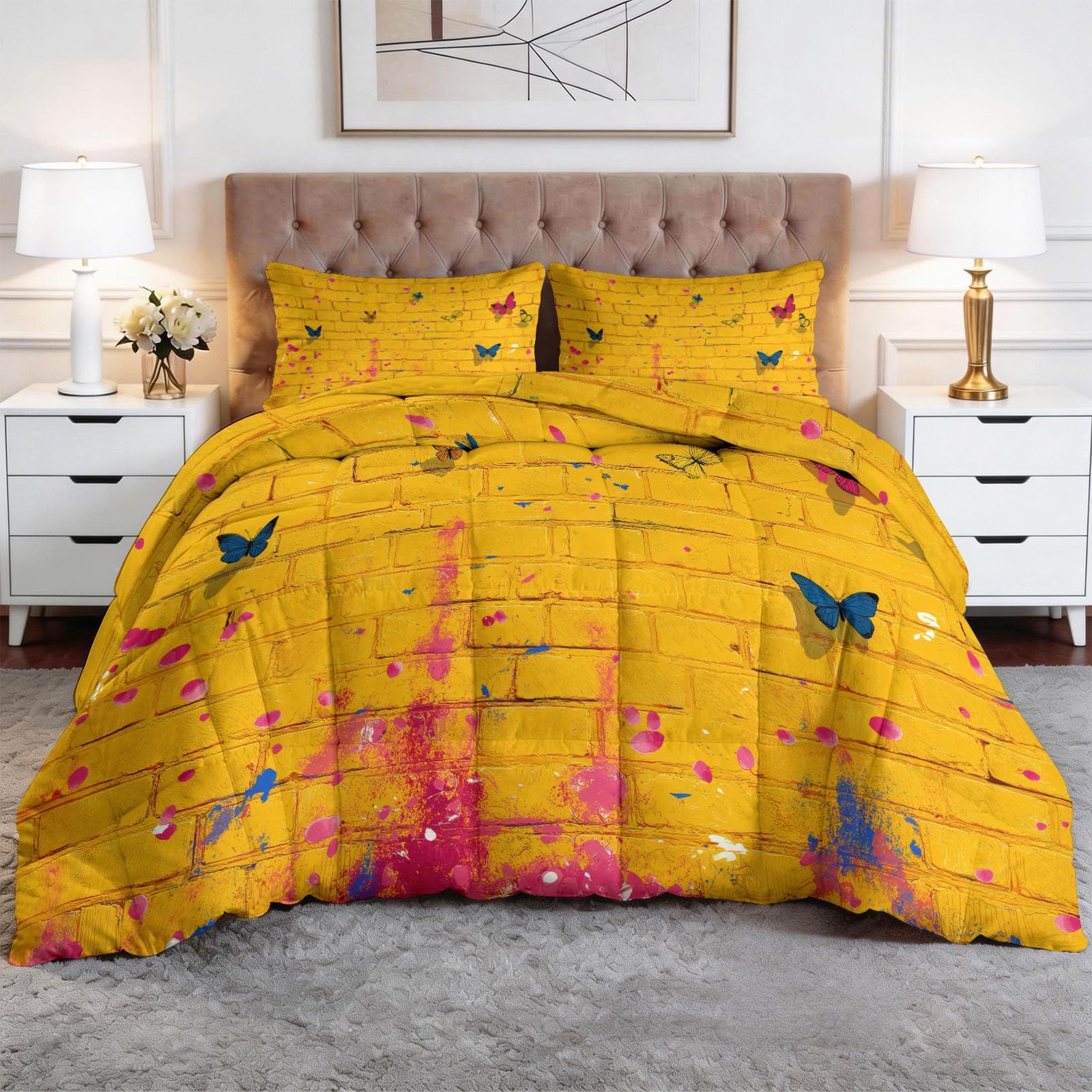 Couette sans housse 220x240 cm pour transformer votre chambre en loft urbain moderne