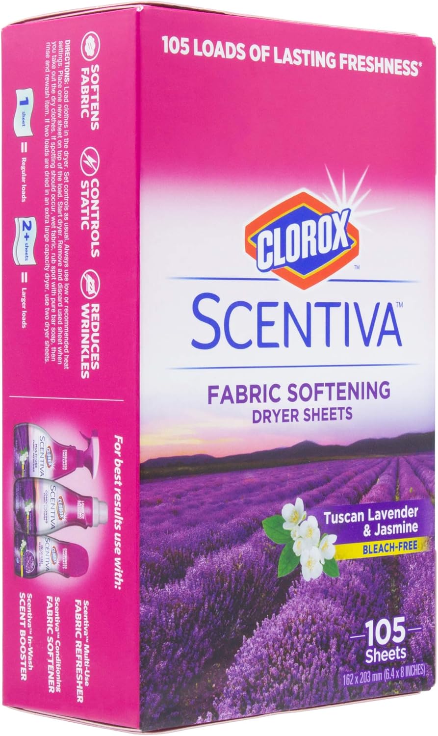 Clorox Scentiva Fabric Softening Dryer Sheets Australia Ubuy