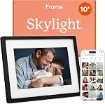 Skylight Cadre d'image numérique : 15 1 cm WiFi Activé avec charge à partir de la capacité de téléphone, écran tactile affichage numérique de cadre de photo - Cadeau personnalisable pour les amis et la famille - noir