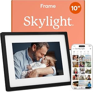 Skylight Digital Picture Frame, Load from Phone Capability, 10" Black