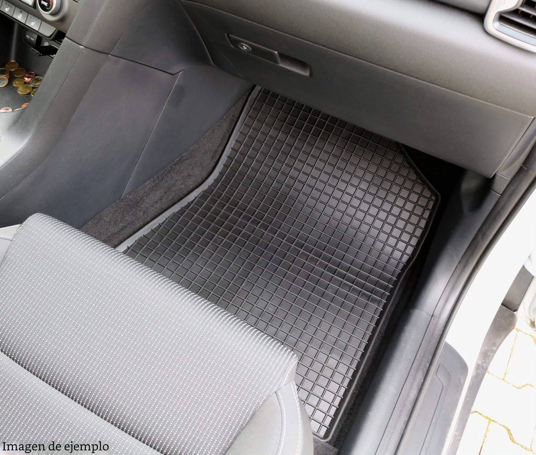 Juego de Alfombrillas de Goma para Coche, 4 Piezas, Alfombrillas de Goma