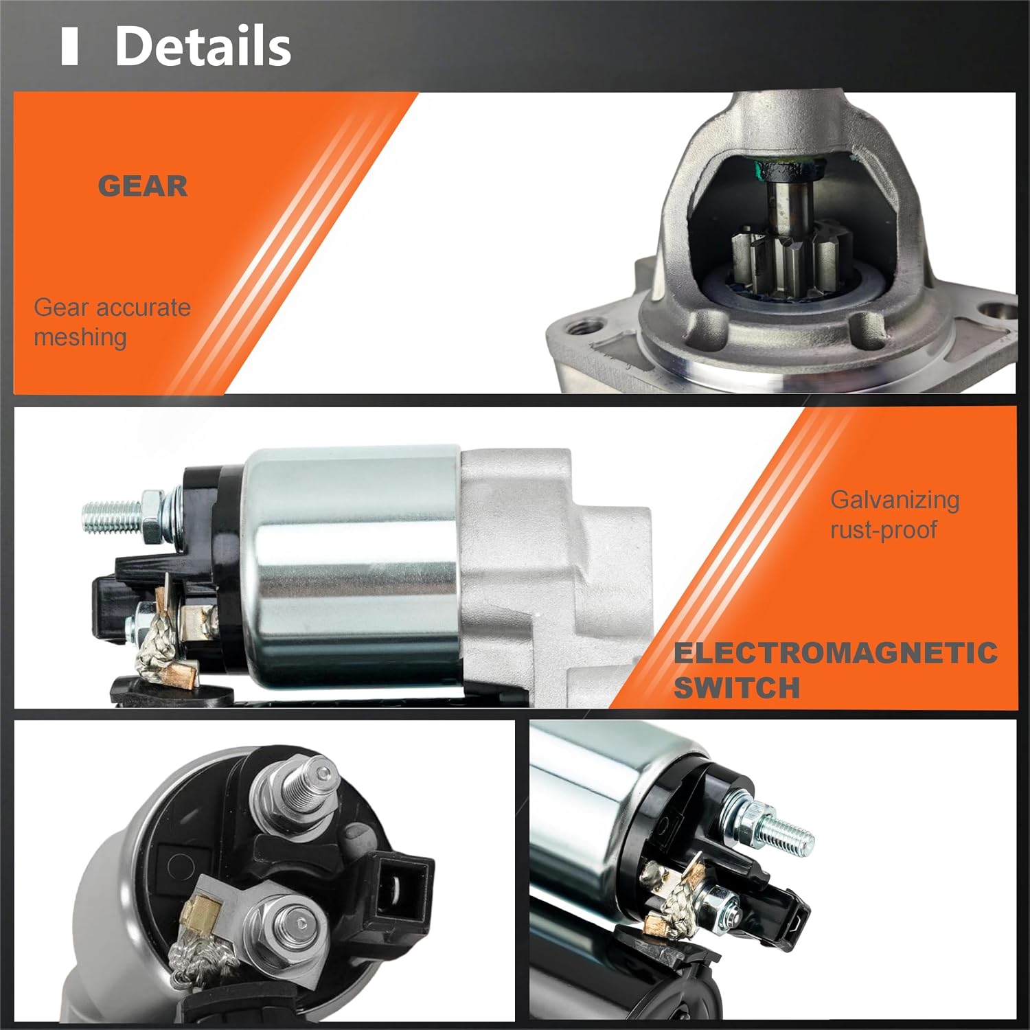Starter Motor Compatible with BMW-128i,135i,323i,325i,328i,330i,335i,525i,528i,530i,535i,740i,740Li,X1,X3,X5,X6,Z4, Replace# 12417521116,12417521122, 12417521123,12417526236,428000-1760,17922N