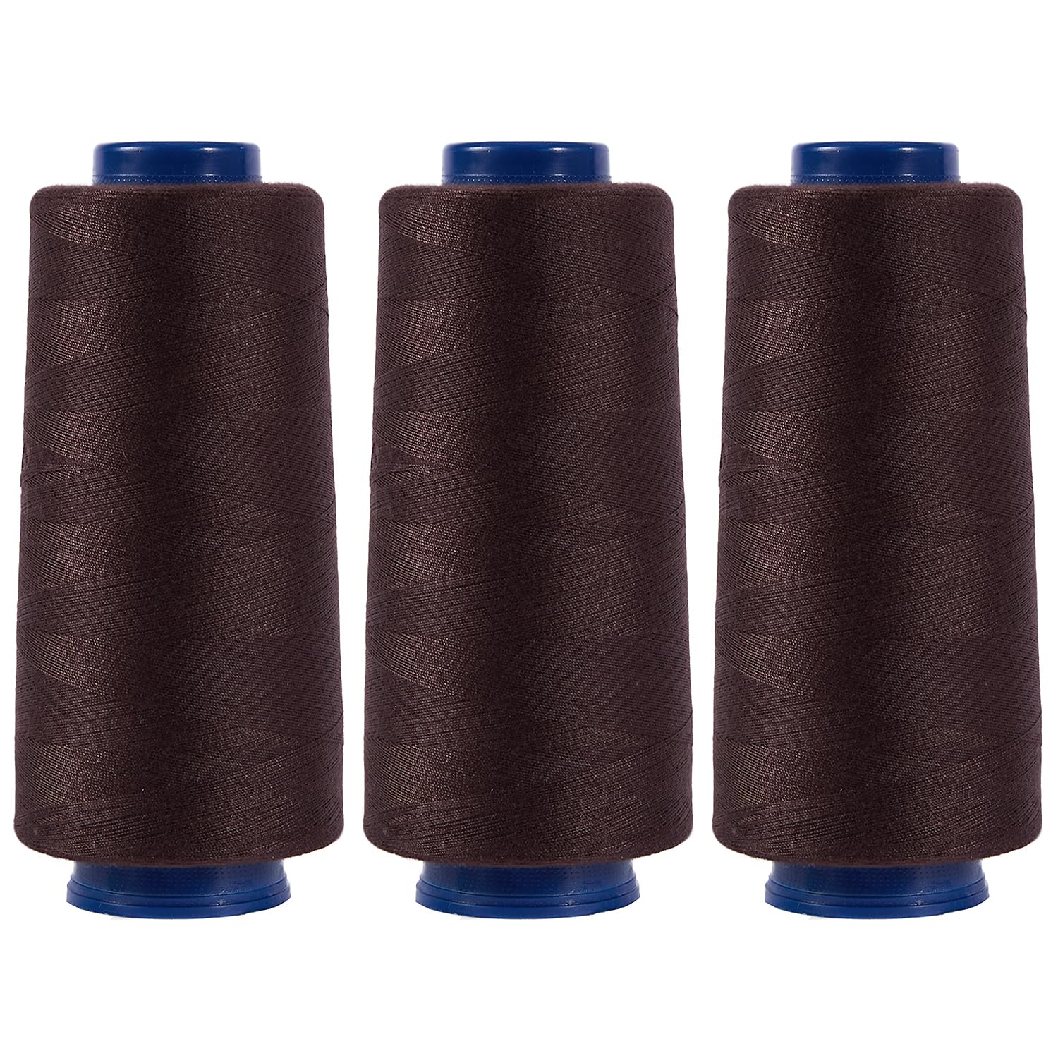 Larger Serger Thread Cones 3 Rolls, 3000 Yards Each Roll Diameter 2.13" Height 4.37" Polyester Pagoda Yarns Sewing Thread Spools 40S/2 for Overlock Quilting (CR016 C2077 3P)