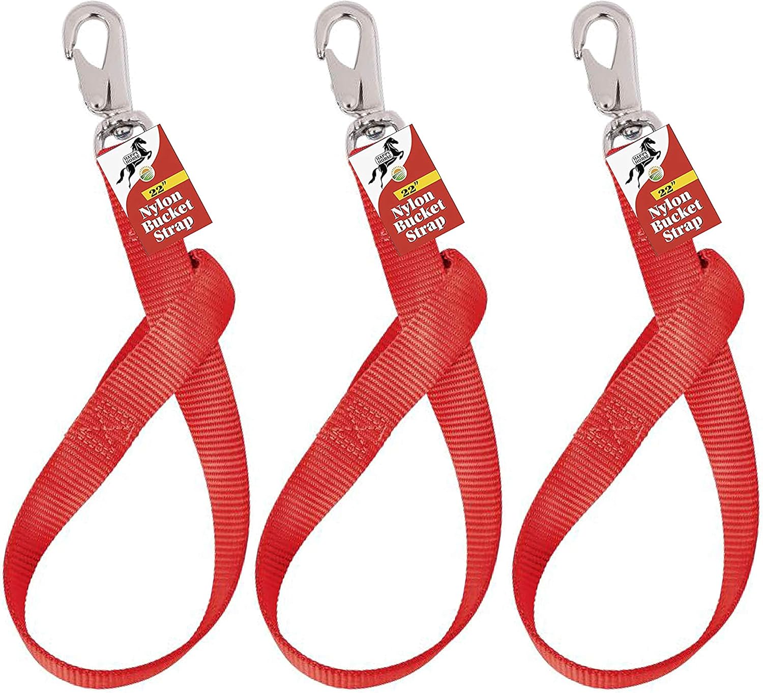HARRIS Happy Horse Supplies, Nylon Bucket Strap 3 Pack for Hay Nets, Water Buckets, Outdoor Feeders, 22" : Pet Supplies